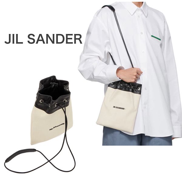 大人気!ジルサンダー 偽物 ベージュ & ブラック クロスボディ バッグ